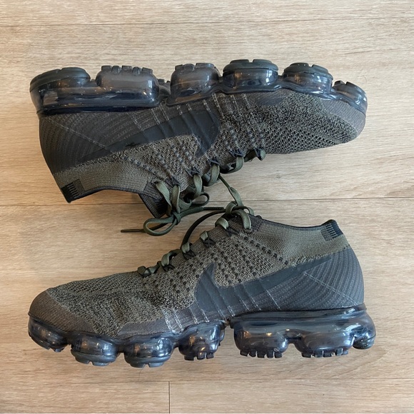 Mens Nike Air Vapormax Flyknit Shoes Cargo Khaki Green Black Sz 10.5 849558-300 - Picture 6 of 7